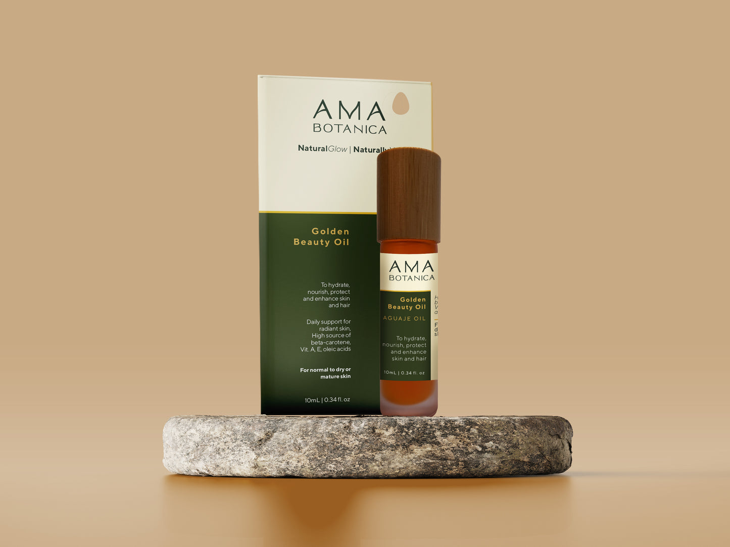 AMA Golden Beauty Oil Roll-On 10 mL for Lips